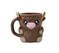 Soporte para helado de vaca Highland impreso en 3D, diseño divertido para taza de helado de 16 oz, regalo reutilizable