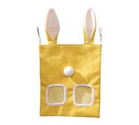 Soporte para heno de Conejo, Bolsa de de heno para Conejos con 2 Agujeros, a Prueba de arañazos, a Prueba de masticación, dispensador de Almacenamiento de forraje, Accesorios para Conejos