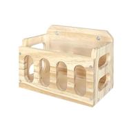 Soporte para heno, de madera para animales pequeños, soporte de madera | natural para conejo, conejillo de indias, chinchilla, dispensador de pesebre de jaula colgante, almacenamiento sin polvo