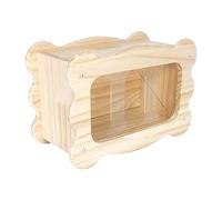 Soporte para heno para conejos, heno de madera, para animales pequeños, comedero, heno, accesorio para jaulas Streysisl