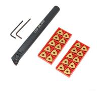 Soporte para herramientas de torneado de torno para S20R-MWLNR08 con 20 insertos de carburo WNMG432, barra de perforación de vástago de 3/4 pulgadas para giro interno, mano derecha