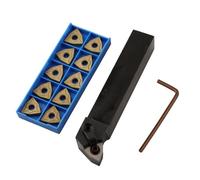 Soporte para herramientas de torno de 20 mm, inserto de carburo WNMG0804, herramienta de torneado de acabado de metal para mecanizado de acero y hierro fundido, soporte MWLNR2020K08 con 10 insertos
