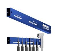 Soporte para herramientas, tira magnética, organizador de pared de 25 x 2 x 1 cm, acero resistente, agarre de alta resistencia para almacenamiento de garaje, cobertizo, banco de trabajo de tienda