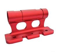 Soporte para horquilla de bicicleta de montaje en techo para bicicletas de eje pasante, construcción de aleación de aluminio, ligero y para uso en coche, camión, remolque (rojo)