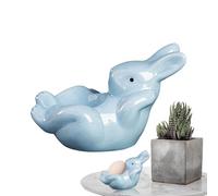 Soporte para Huevera de Cerámica,Huevera de Conejito - Soporte para huevos individuales - Lindos soportes de huevos de cerámica para cocina, soporte para de decoración de Pascua