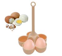 Soporte para huevos cocidos, 5 compartimentos, silicona, vaporizador con mango largo, soporte para huevos de silicona lavable, escalfar, cocinar, cacerola, vapor, estufa, horno de vapor para estufa
