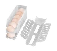 Soporte para huevos: dispensador automático de huevos, almacenamiento de huevos reutilizable para refrigerador, 3 niveles, apilable, para refrigerador, encimera, cocina, ahorro de espacio, duradero