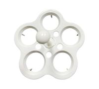 Soporte para huevos duros: tazas de cocina seguras y convenientes, diseño ergonómico con mango desmontable, rejilla de acero inoxidable + tazas de silicona resistentes al calor, materiales de calidad