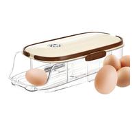 Soporte para huevos para refrigerador, estante de almacenamiento de huevos, de almacenamiento de huevos, soporte estable para huevos, organizador automático de huevos con tapa, dispensador de