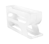 Soporte para huevos para refrigerador, rodillo de huevos de 3 niveles, dispensador automático de huevos para refrigerador, contenedor organizador de huevos para ahorrar ritmo, bandeja de huevos para