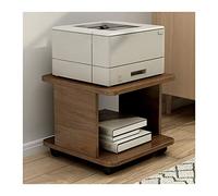 Soporte para impresora, carrito móvil de 2 niveles, almacenamiento abierto, mesa rodante de madera, organizador de archivos de papel, muebles de oficina en casa, estante para impresora láser