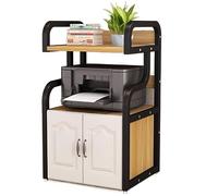 Soporte para impresora con organizador de almacenamiento, estante para impresora de escritorio para el hogar, solución de almacenamiento vertical para impresoras y suministros, diseño duradero y