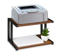 Soporte para impresora en marrón /negro - (An) 44 x (Al) 28 x (Pr) 28 cm