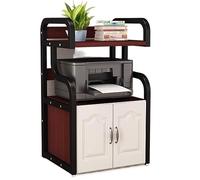 Soporte para impresora, estante para impresora de escritorio con almacenamiento vertical, soporte para impresora doméstica, solución de almacenamiento de impresora espacial