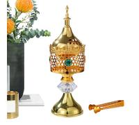 Soporte para incense, 3,15 x 3,35 x 10,63 pulgadas, decoración decorativa de metal fragrante, quemador de aromaterapia de Oriente Medio para salón, yoga, estudio, dormitorio, hotel, relajación y