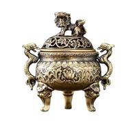 Soporte para incense, quemador de bobina de aleación, 5,3 cm, adorno de escultura auspiciosa, decoración de mesa de tres piernas, para hotel, sala de yoga, entretenimiento, espacio de lectura