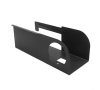 Soporte para inodoro montado con estante superior, respaldo de cinta fuerte para paredes lisas, soporte minimalista moderno para rollo de papel higiénico, negro, gris, blanco (gris)