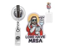 Soporte para insignias - Soporte giratorio de 360 grados, portátil, divertido, acrílico con clip, para mujeres, hombres, profesores, estudiantes, médicos, asistentes, escuela, oficina, hospital