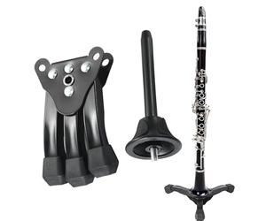 Soporte para instrumentos de viento, soporte de trípode, soporte de clarinete de flauta portátil, estable y fácil de usar, para instrumentos de viento de clarinete de flauta Cenmoo