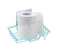 Soporte para jabón de pared - Bandeja de almacenamiento de drenaje montada en la pared, estante de barra de limpieza adhesivo para baño, accesorio para disposición de encimera de cocina, soporte de co