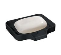 Soporte para jabón, jabonera de silicona, escurridor de esponja, diseño de drenaje de agua, base antideslizante flexible, para fregadero de baño, cocina, soporte para bañera, 4.72 x 4.13 x 0.67