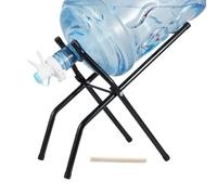 Soporte para jarra de agua, dispensador de agua, organizador de almacenamiento que ahorra espacio con boquilla y palanca, soporte plegable para sala de estar y garaje