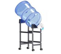 Soporte para Jarra de Agua, portabotellas con 4 Ruedas, dispensador Resistente con Boquilla roscada (Color: Negro, tamaño: 27,5 x 20 x 42,6 cm)