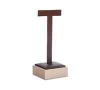 soporte para joyas El soporte de exhibición compacto del pendiente la T-barra 13cm cubrió base cuero cepillada MDF