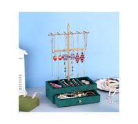 Soporte para joyas, expositor de joyas, 2 en 1, soporte para pendientes con caj?n, soporte para cadena, soporte para joyas para collares, anillos, pul