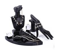 Soporte para joyas, organizador de joyas, soporte para joyería, estante de exhibición para collares, conjunto de collares, exhibición de joyas, busto, material de resina, estante para maniquí, e