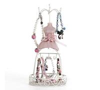 Soporte para Joyas, Soporte Exhibición de la Joyería Modelo Elegante para Mujer Organizador Joyas Vestido Princesa Collar Estante Colgante para Pulseras Pendientes Anillos Mujeres y Niñas (Iron Rack)