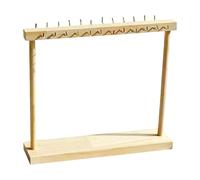 Soporte para joyas, soporte para aretes, soporte para aretes, soporte de exhibición rústico de madera, organizador estético de decoración del hogar, estante de almacenamiento de collares, colgador de