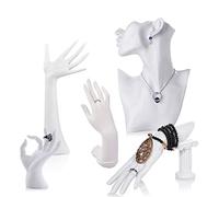 Soporte para joyería Soporte para exhibición de joyería Soporte de exhibición de modelo de mano de resina Conjunto de joyería Soporte de modelo humano Anillo Collar Accesorios de exhibición Ador