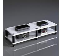 Soporte para juegos multimedia, estante de audio resistente para sala de estar, estante de proyector, almacenamiento de DVD y organizador de consola de juegos