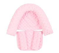 Soporte para la cabeza y fundas de correa para bebé, almohada de apoyo para la cabeza del bebé, cojín súper suave para la cabeza y el cuello para asiento de coche, reposacabezas de bebé y funda para