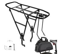 Soporte para la parte trasera de la bicicleta | Portaequipajes grueso y ampliado, accesorios de transporte de alforjas, soporte de asiento estable para entusiastas del ciclismo