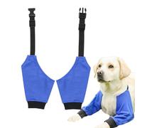 Soporte para la pierna delantera para perros, 1 par de coderas para perros, almohadilla protectora resistente al desgaste, manguito de recuperación transpirable para articulaciones, cómodo vendaje