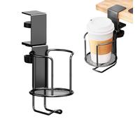 Soporte para la taza de escritorio, clip en la botella, 8,58 x 3,74 pulgadas Space Saving Desktop Organizer, No Slip Adjustable Drink Stand with Strong Clamp for Water Bottles and Coffee Mugs, Offices