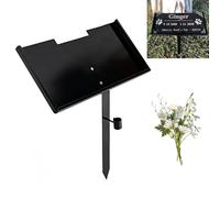 Soporte para lápida para perros y gatos, 30 x 15 cm, lápida de hierro, lápida de animales, para exteriores, piedra conmemorativa, soporte para placa de tumba, placa para mascotas, para seres queridos