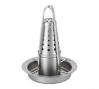Soporte para latas de cerveza de acero inoxidable 304, 13,8 cm | Circulación uniforme del calor, diseño de cocción vertical, resultado de piel crujiente, carne jugosa, sin manchas secas