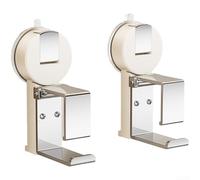 Soporte para lavabo con ventosa de acero inoxidable con piezas de ABS, montaje en pared, organizador de lavabo de baño sin taladro (D)