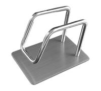 Soporte para Lavabo de Acero Inoxidable sin Perforaciones para Baño | Plata, Diseño Moderno y Simple, para Guardar Lavabo y Colgar Objetos Pequeños en Pared