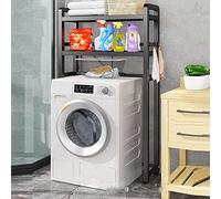 Soporte para lavadora de baño, estante de almacenamiento multicapa para inodoro, unidad de suelo, organizador de ahorro de espacio (color: A)