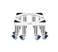 Soporte para lavadora móvil ajustable longitud/ancho 41-65 cm, estante alto universal para lavavajillas, bandejas de suelo para plantas de 4/8/12 ruedas para evitar arañazos, 8 ruedas - 25 cm