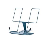 Soporte para lectura Adjustable Desk Book Stand Cookbook Holder Portable Bookrest Non-slip Page Clips for Thick Textbook Recipe(Navy blue)