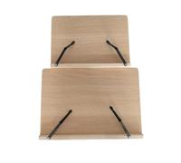 Soporte para lectura Adjustable Wood Reading Rack Tablet Rest Home Study Room Book Holder Foldable Cookbook Stand Pages Fixed Bookends Read Shelf(Large 34x22cm)