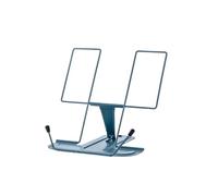 Soporte para lectura Portable Book Holder Adjustable Reading Rest Recipe Cookbook Stand Cell Phone for Textbook Tablet(Dark blue)