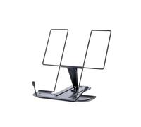 Soporte para lectura Portable Book Holder Adjustable Reading Rest Recipe Cookbook Stand Cell Phone for Textbook Tablet(Black)