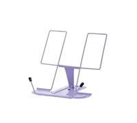 Soporte para lectura Portable Book Holder Adjustable Reading Rest Recipe Cookbook Stand Cell Phone for Textbook Tablet(Purple)