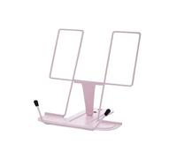 Soporte para lectura Portable Book Holder Adjustable Reading Rest Recipe Cookbook Stand Cell Phone for Textbook Tablet(Pink)